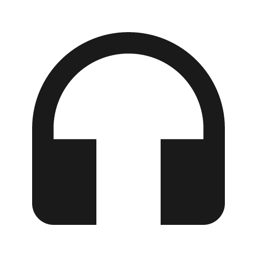 Baseline headphones icon, solid style, from Google Material Icons