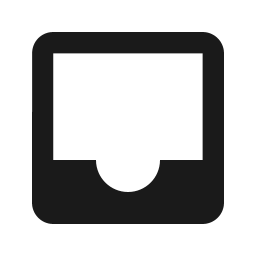 Baseline inbox icon, solid style, from Google Material Icons