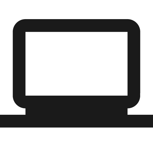 Baseline laptop windows icon, solid style, from Google Material Icons