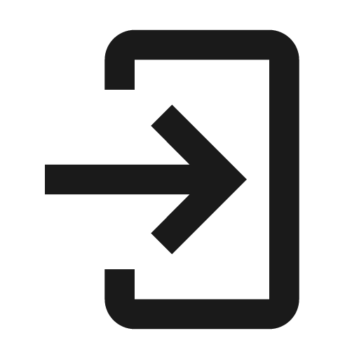 Baseline log in icon, solid style, from Google Material Icons
