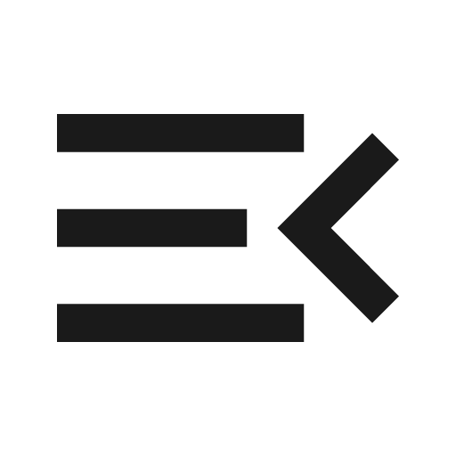 Baseline menu open icon, solid style, from Google Material Icons