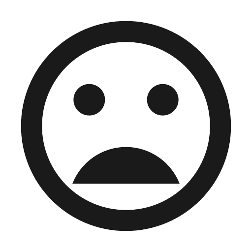 Baseline mood bad icon, solid style, from Google Material Icons