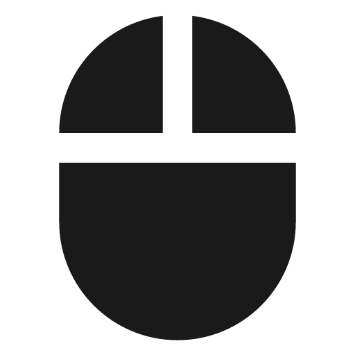 Baseline mouse icon, solid style, from Google Material Icons