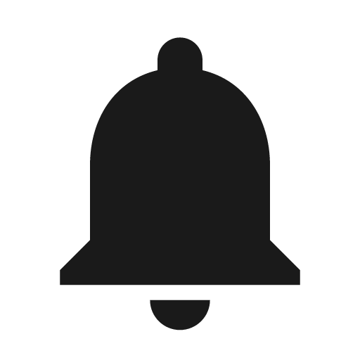 Baseline notifications icon, solid style, from Google Material Icons