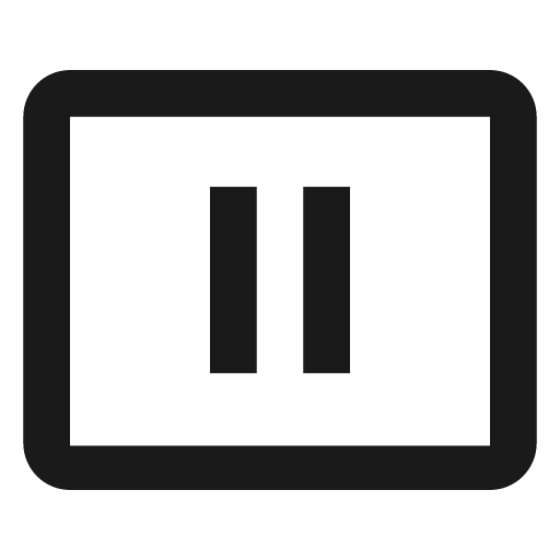Baseline pause presentation icon, solid style, from Google Material Icons
