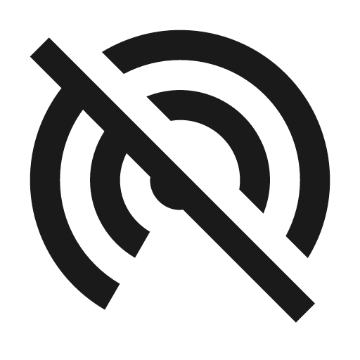 Baseline portable wifi off icon, solid style, from Google Material Icons