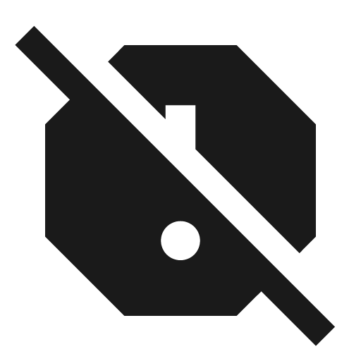 Baseline report off icon, solid style, from Google Material Icons