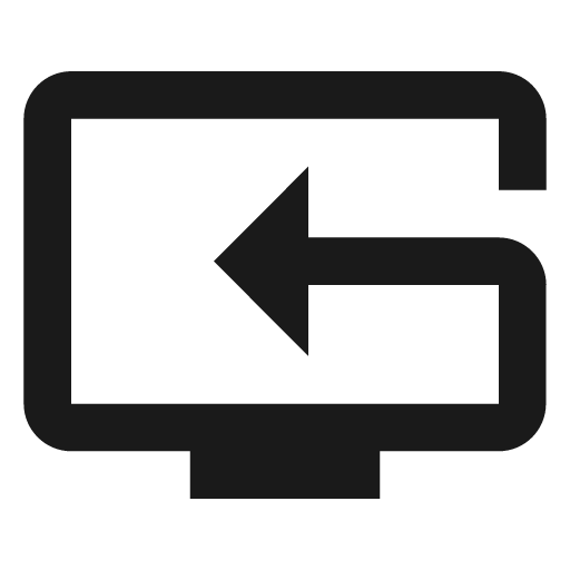 Baseline reset tv icon, solid style, from Google Material Icons