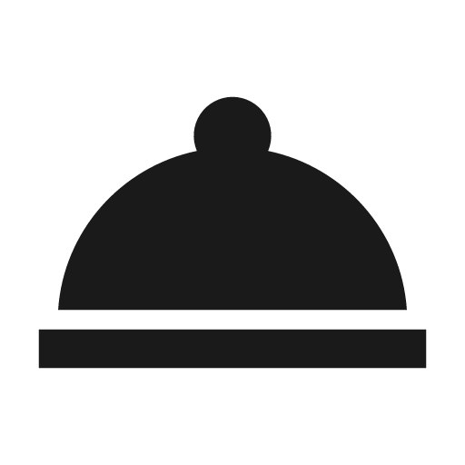 Baseline room service icon, solid style, from Google Material Icons