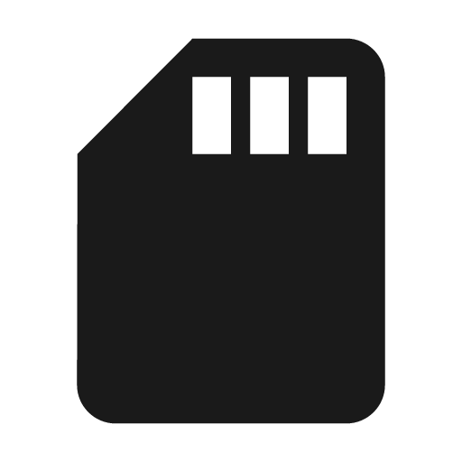 Baseline sd storage icon, solid style, from Google Material Icons