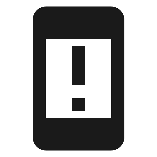 Baseline security update warning icon, solid style, from Google Material Icons