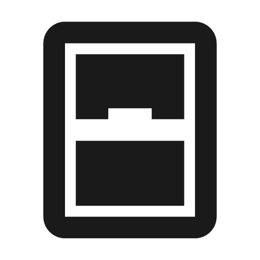 Baseline sensor window icon, solid style, from Google Material Icons