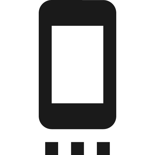 Baseline settings cell icon, solid style, from Google Material Icons