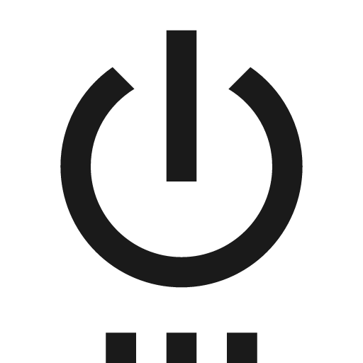 Baseline settings power icon, solid style, from Google Material Icons