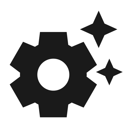 Baseline settings suggest icon, solid style, from Google Material Icons