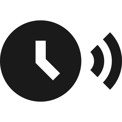 Baseline share arrival time icon, solid style, from Google Material Icons