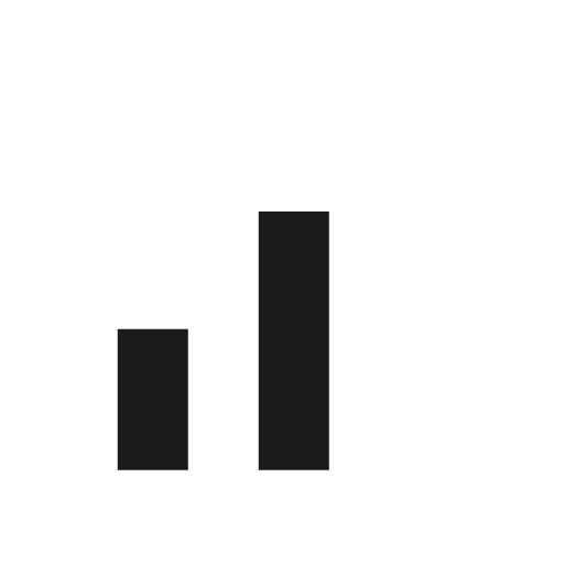 Baseline signal cellular alt 2 bar icon, solid style, from Google Material Icons