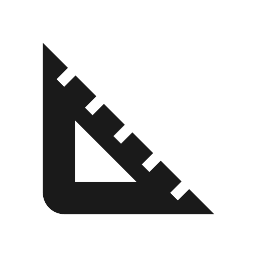 Baseline square foot icon, solid style, from Google Material Icons