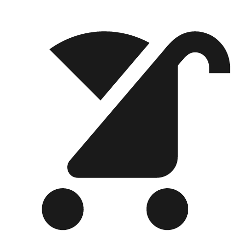 Baseline stroller icon, solid style, from Google Material Icons