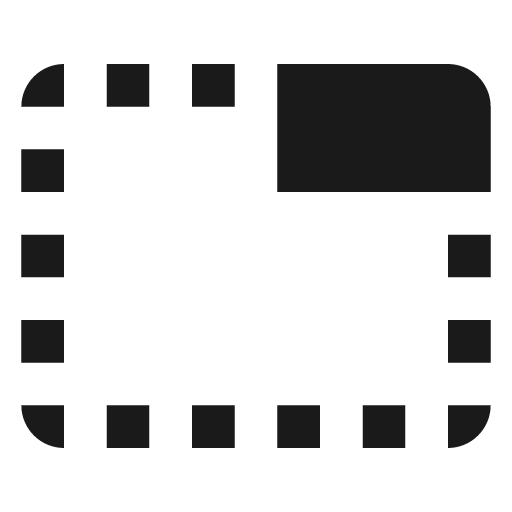 Baseline tab unselected icon, solid style, from Google Material Icons