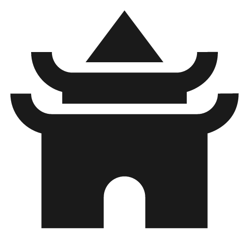 Baseline temple buddhist icon, solid style, from Google Material Icons