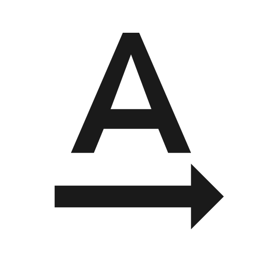Baseline text rotation none icon, solid style, from Google Material Icons