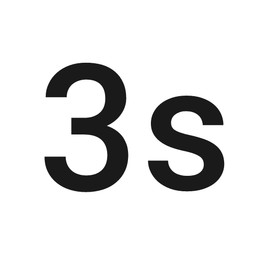 Baseline timer 3 icon, solid style, from Google Material Icons