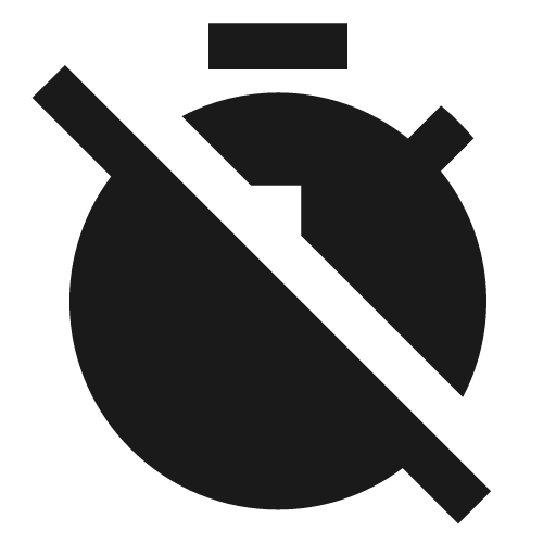 Baseline timer off icon, solid style, from Google Material Icons