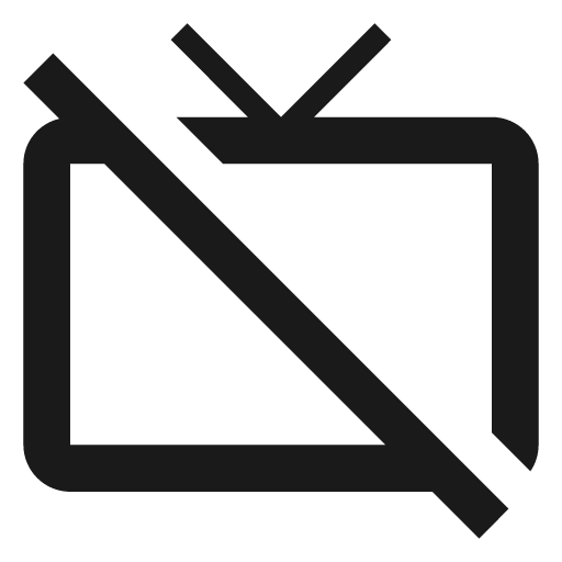 Baseline tv off icon, solid style, from Google Material Icons