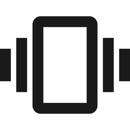 Baseline vibration icon, solid style, from Google Material Icons