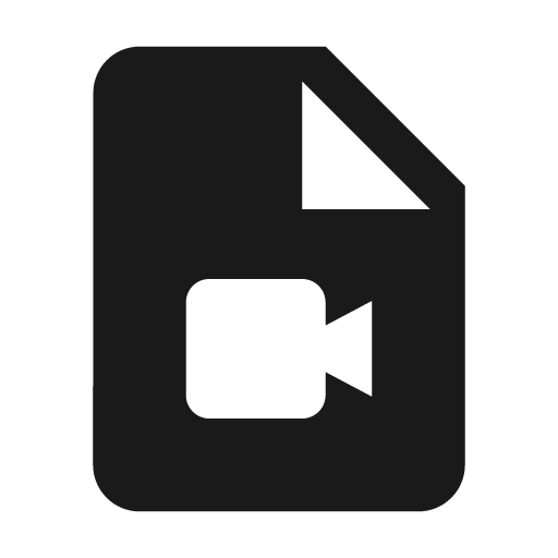 Baseline video file icon, solid style, from Google Material Icons