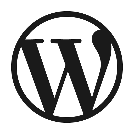 Baseline wordpress icon, solid style, from Google Material Icons