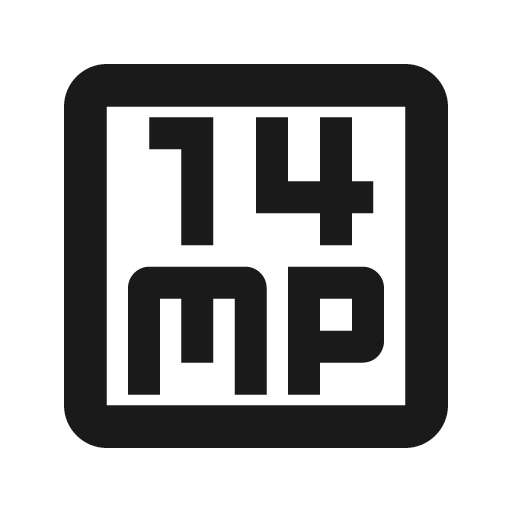 Outline 14mp icon, solid style, from Google Material Icons