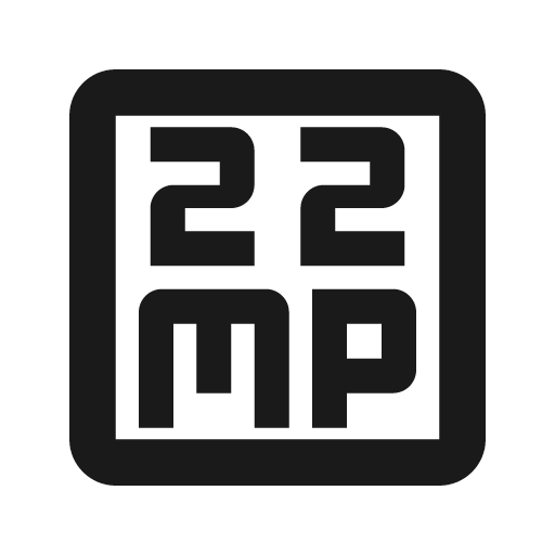 Outline 22mp icon, solid style, from Google Material Icons