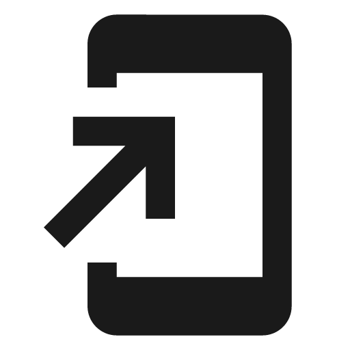 Outline add to home screen icon, solid style, from Google Material Icons