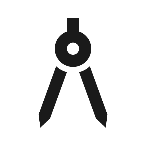 Outline architecture icon, solid style, from Google Material Icons