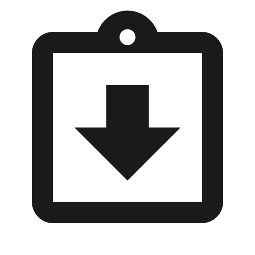 Outline assignment returned icon, solid style, from Google Material Icons