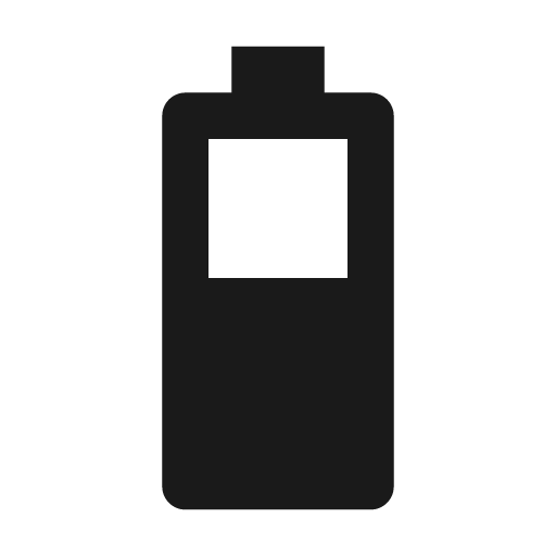 Outline battery 4 bar icon, solid style, from Google Material Icons