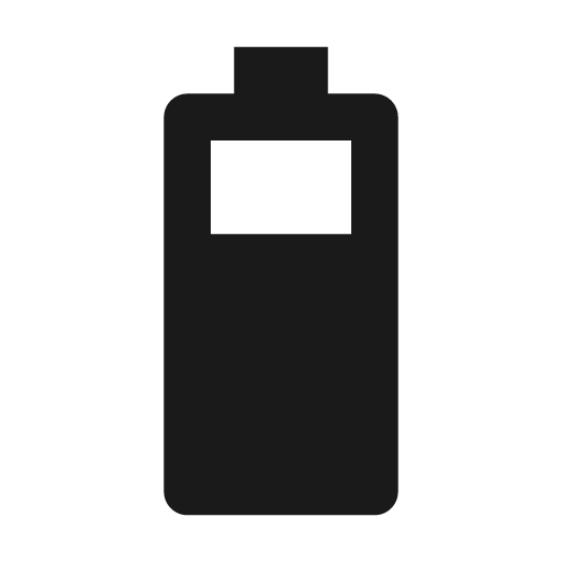 Outline battery 5 bar icon, solid style, from Google Material Icons