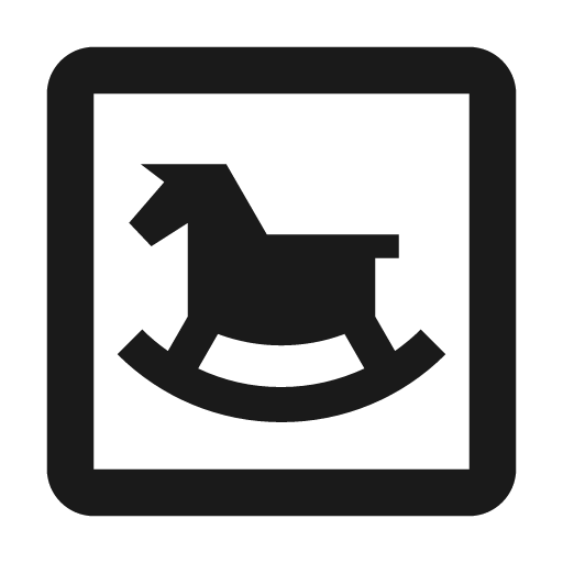 Outline bedroom baby icon, solid style, from Google Material Icons