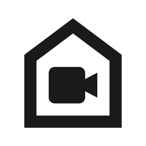 Outline camera indoor icon, solid style, from Google Material Icons