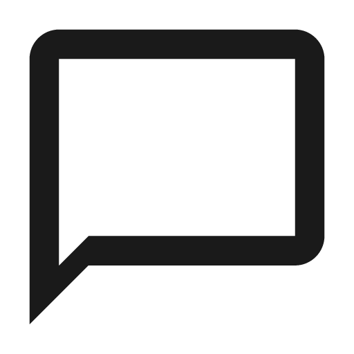 Outline chat bubble outline icon, outline style, from Google Material Icons