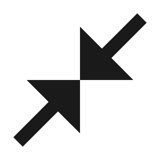 Outline close fullscreen icon, solid style, from Google Material Icons