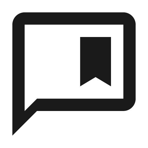 Outline comment bank icon, solid style, from Google Material Icons