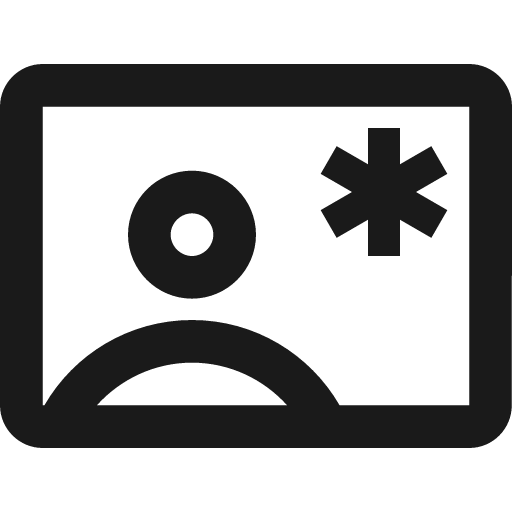 Outline contact emergency icon, solid style, from Google Material Icons
