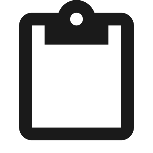 Outline content paste icon, solid style, from Google Material Icons
