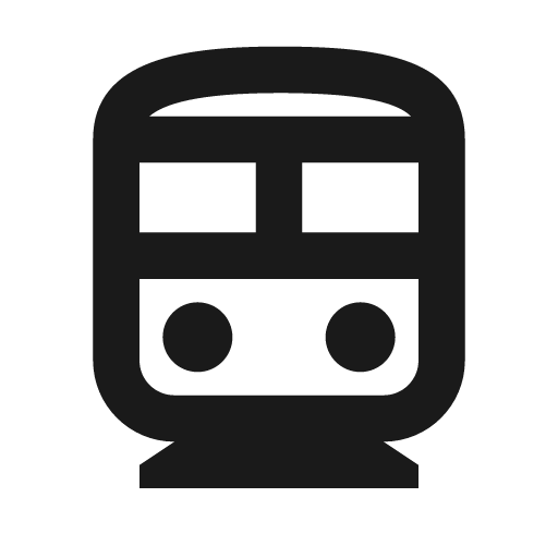 Outline directions subway filled icon, filled style, from Google Material Icons