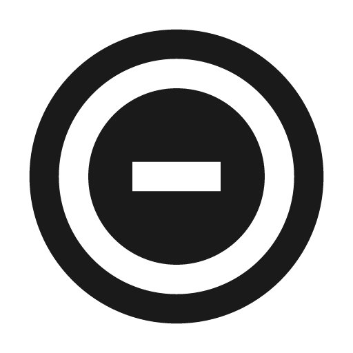 Outline do not disturb on total silence icon, solid style, from Google Material Icons