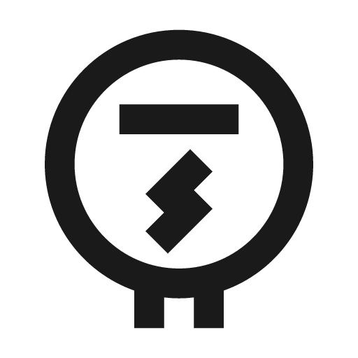 Outline electric meter icon, solid style, from Google Material Icons
