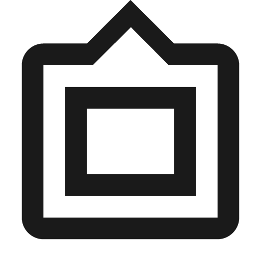 Outline filter frames icon, solid style, from Google Material Icons